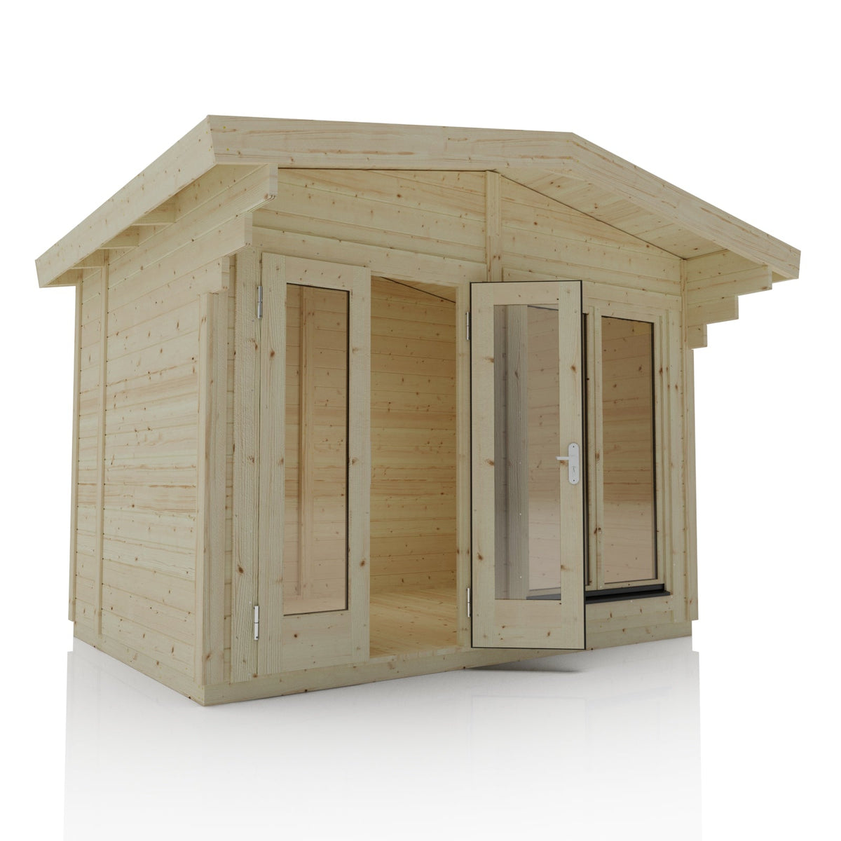 Cabin with Full glass double door and double window