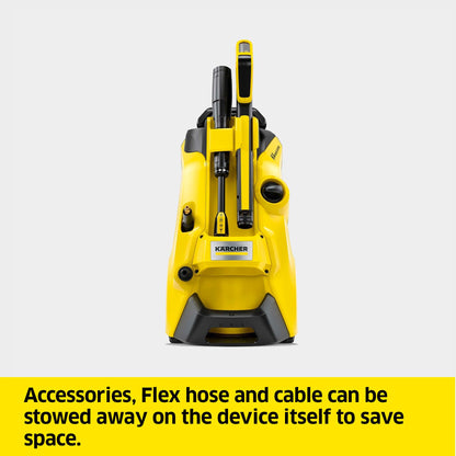 Kärcher K 4 Power Control Flex Pressure Washer, max. 130 bar,Flow Rate:420 l/h,Area Coverage: 30 m²/h,Water Filter,Weight: 11.5 kg