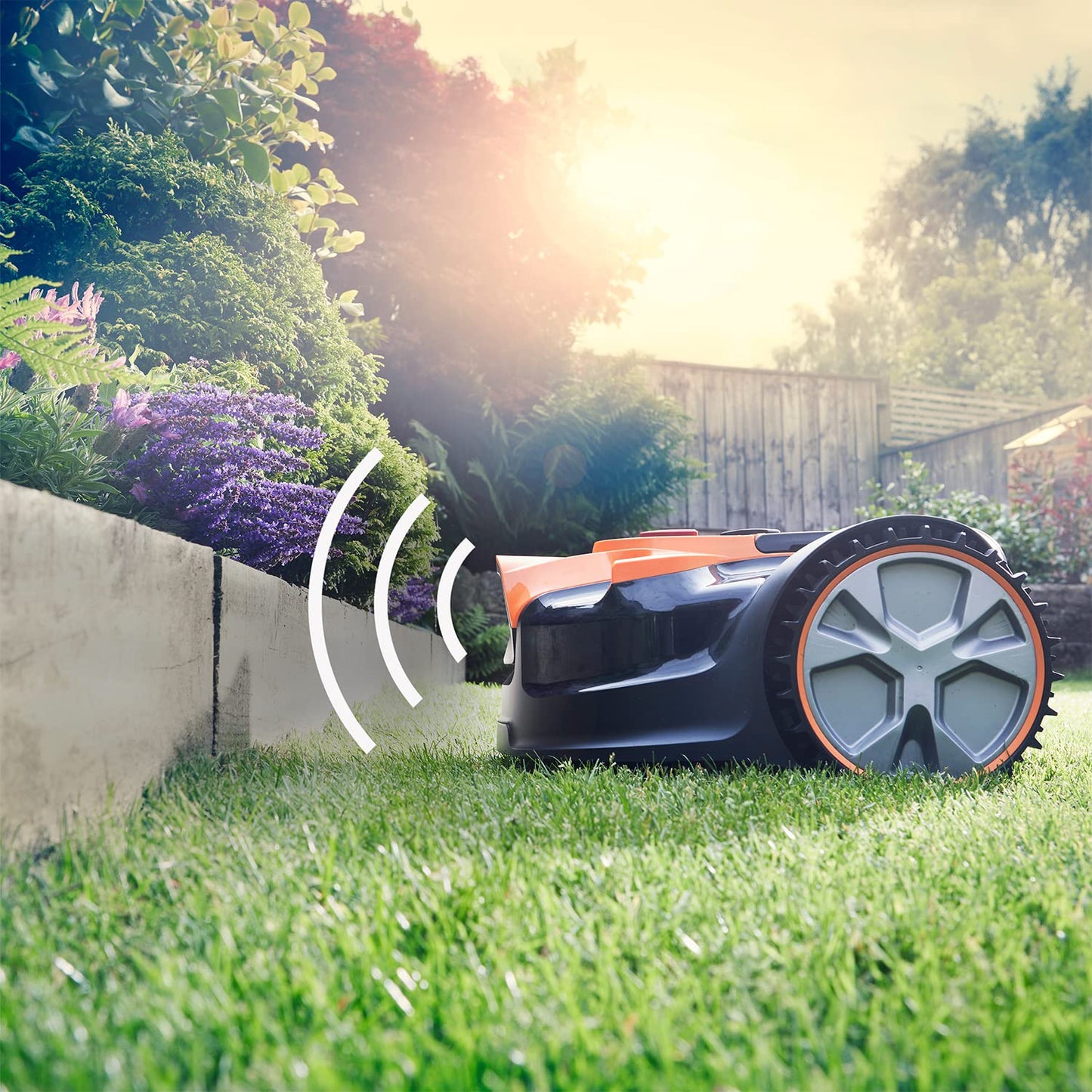 LawnMaster OcuMow® 16 Drop and Mow Robot Lawnmower with MX 24V 4.0Ah lithium battery and fast charger. No Boundary Wire