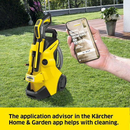 Kärcher K 4 Power Control Flex Pressure Washer, max. 130 bar,Flow Rate:420 l/h,Area Coverage: 30 m²/h,Water Filter,Weight: 11.5 kg