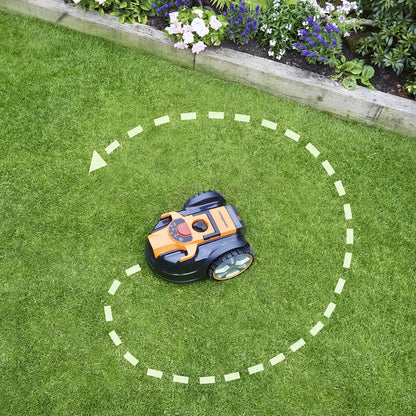 LawnMaster OcuMow® 16 Drop and Mow Robot Lawnmower with MX 24V 4.0Ah lithium battery and fast charger. No Boundary Wire